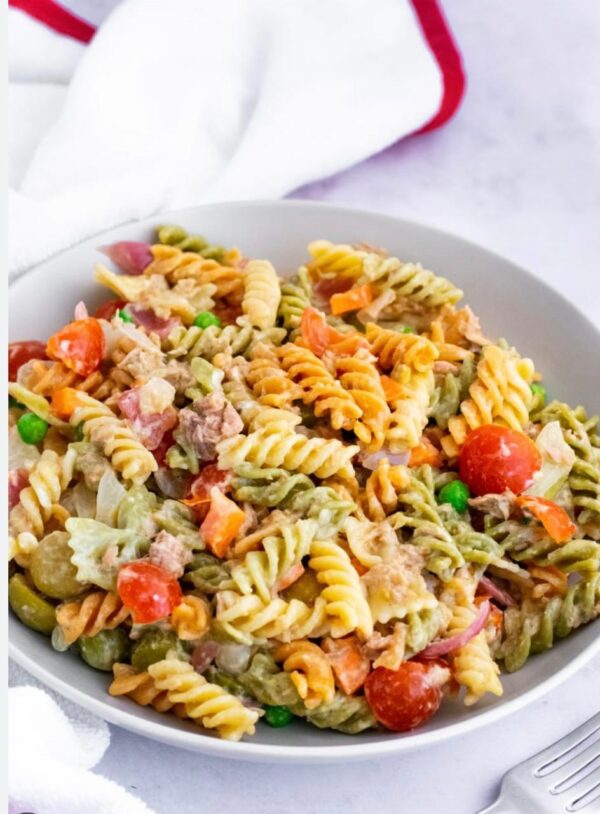 1. Pasta Helada (tornillitos, pollo desmenuzado y variedad de verduras con aderezo) (Antares)