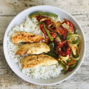 Pollo a la plancha con arroz y Vegetales (Antares)